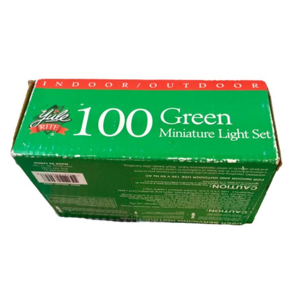 2 Sets of Christmas Lights 100 Green Miniature + 50 Clear New with Boxes - Picture 6 of 10